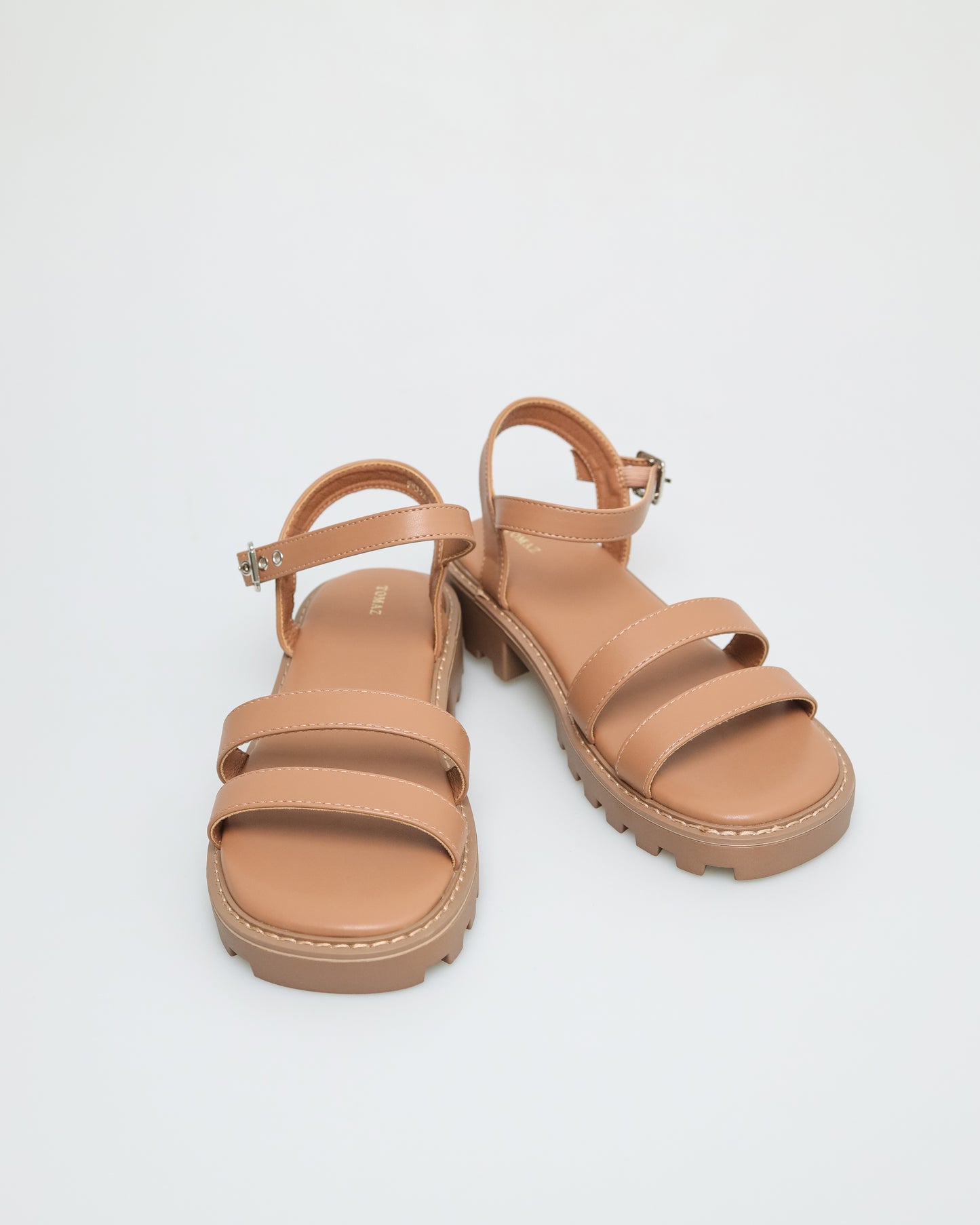 Tomaz NN224 Ladies Double Ankle Strap Sandals (Camel)