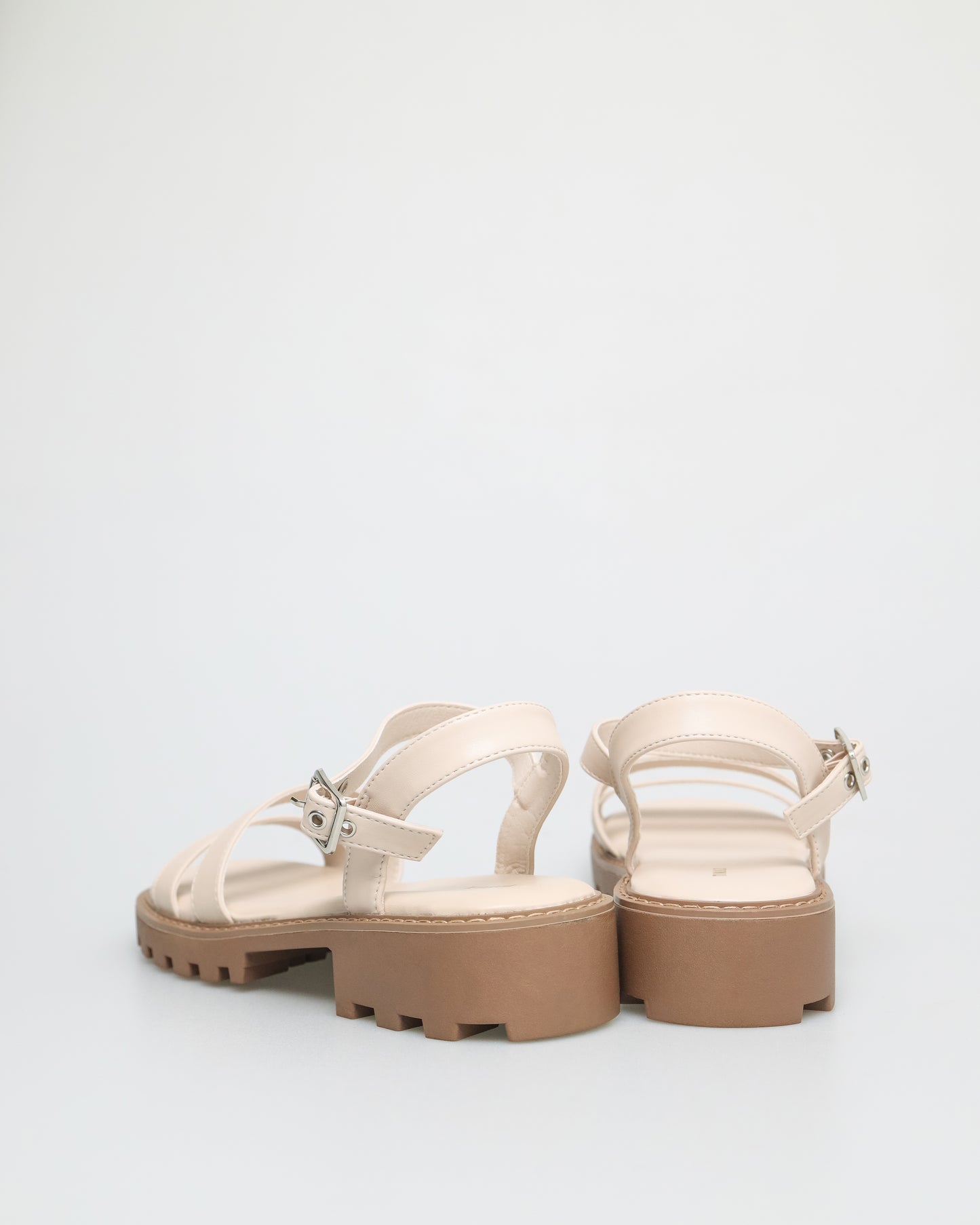 Tomaz NN224 Ladies Double Ankle Strap Sandals (Cream)