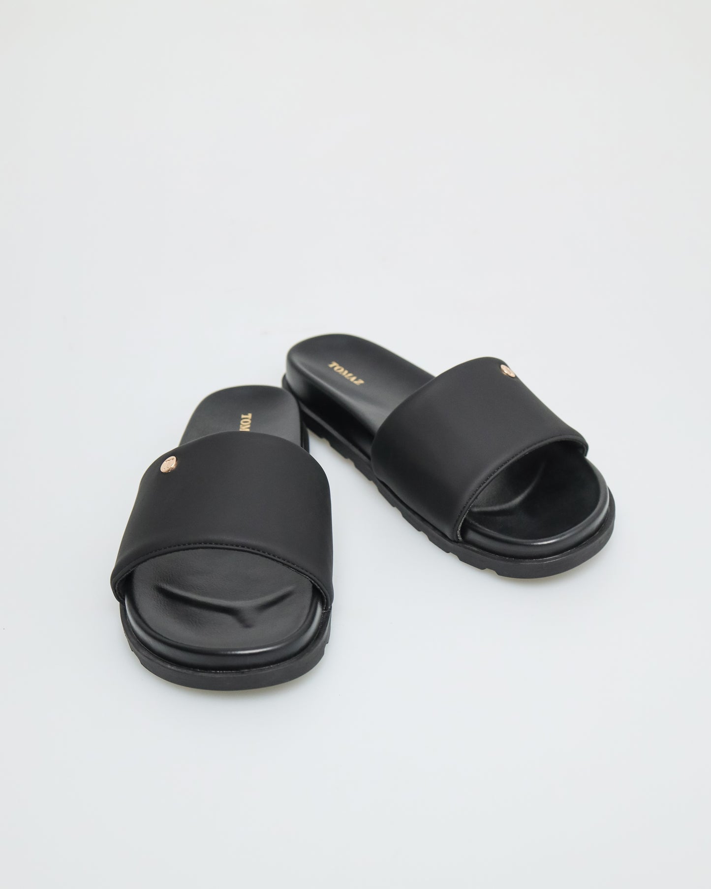 Tomaz NN214 Ladies Plain Matte Sandals (Black)