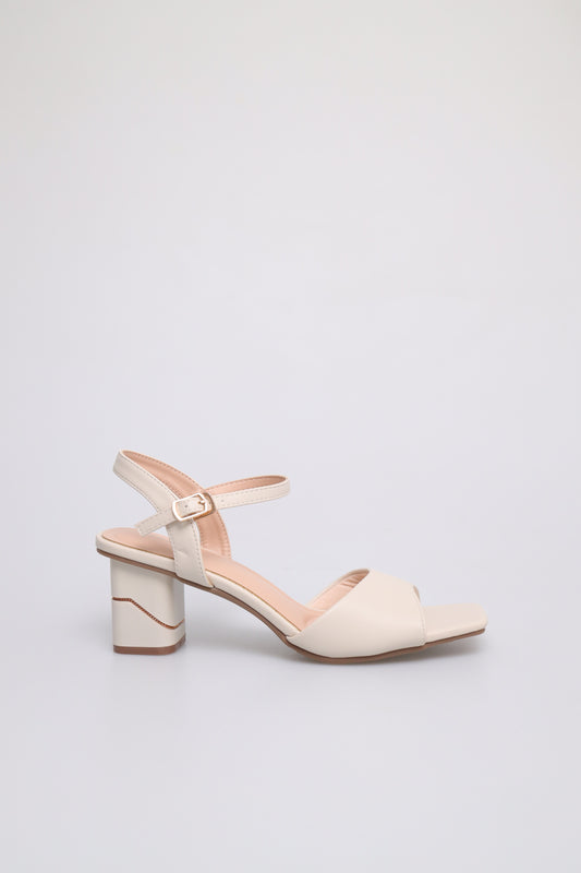 Tomaz NN267 Ladies Open Toe with Strap Chained-Block Heels (Pink)