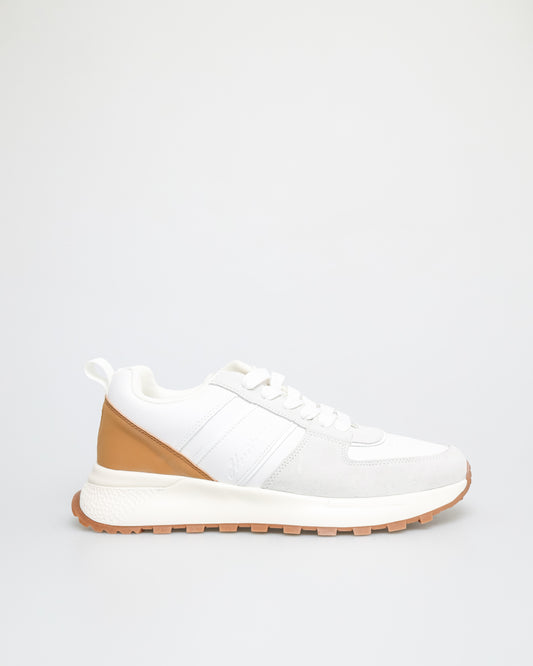 Tomaz TY021 Men's Sneakers (White/Brown)