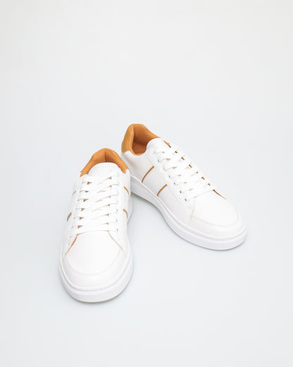 Tomaz C627 Men's PureStep Sneakers (White/Brown)