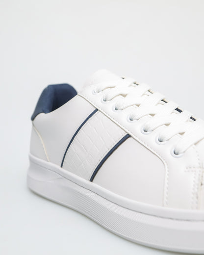 Tomaz C627 Men's PureStep Sneakers (White/Navy)