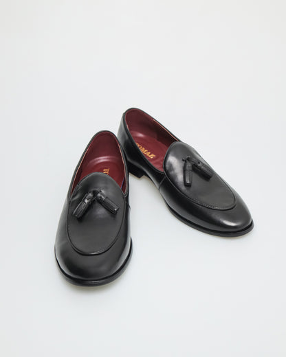 Tomaz HF074 Men's Luxe Gloss Tassle Loafers (Black)
