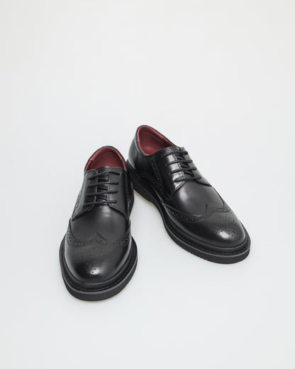 Tomaz HF078 Men's Classic Perforated Derby (Black)