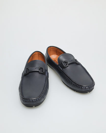 Tomaz C577 Men's Elegance Buckle Moccasins (Navy)