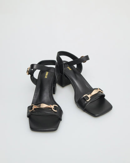 Tomaz FL044 Ladies Chain Slingback Heels (Black)