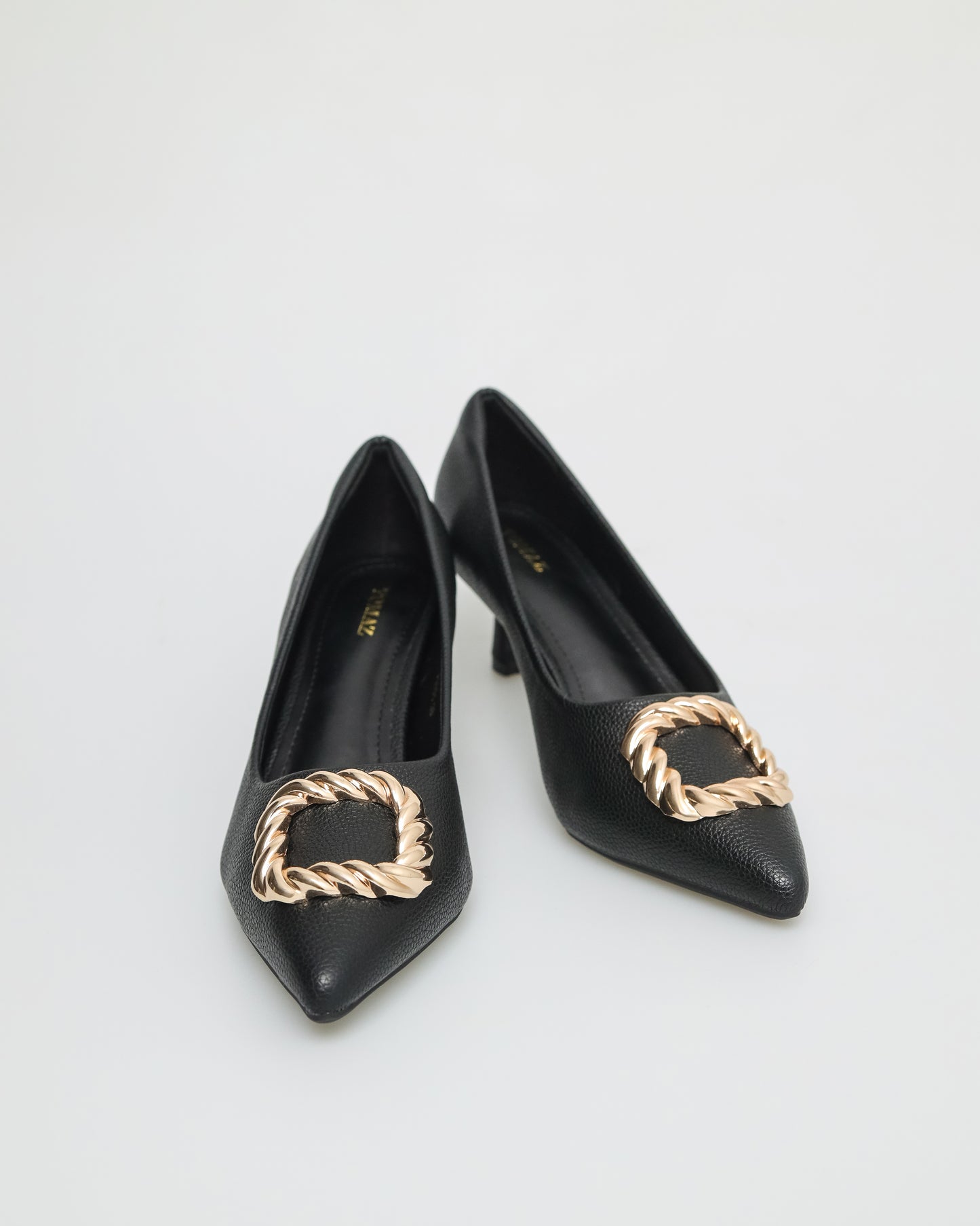 Tomaz FL051 Ladies Gold Crusted Heels (Black)