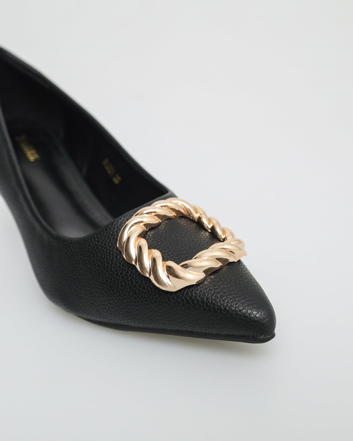 Tomaz FL051 Ladies Gold Crusted Heels (Black)