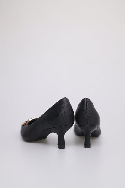 Tomaz FL051 Ladies Gold Crusted Heels (Black)