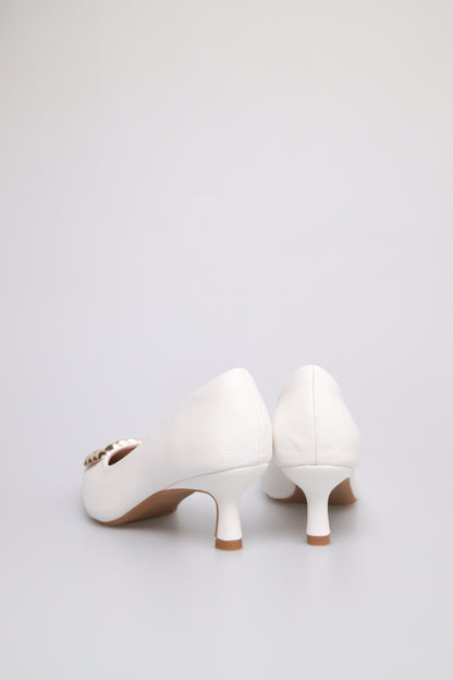 Tomaz FL051 Ladies Gold Crusted Heels (Cream)