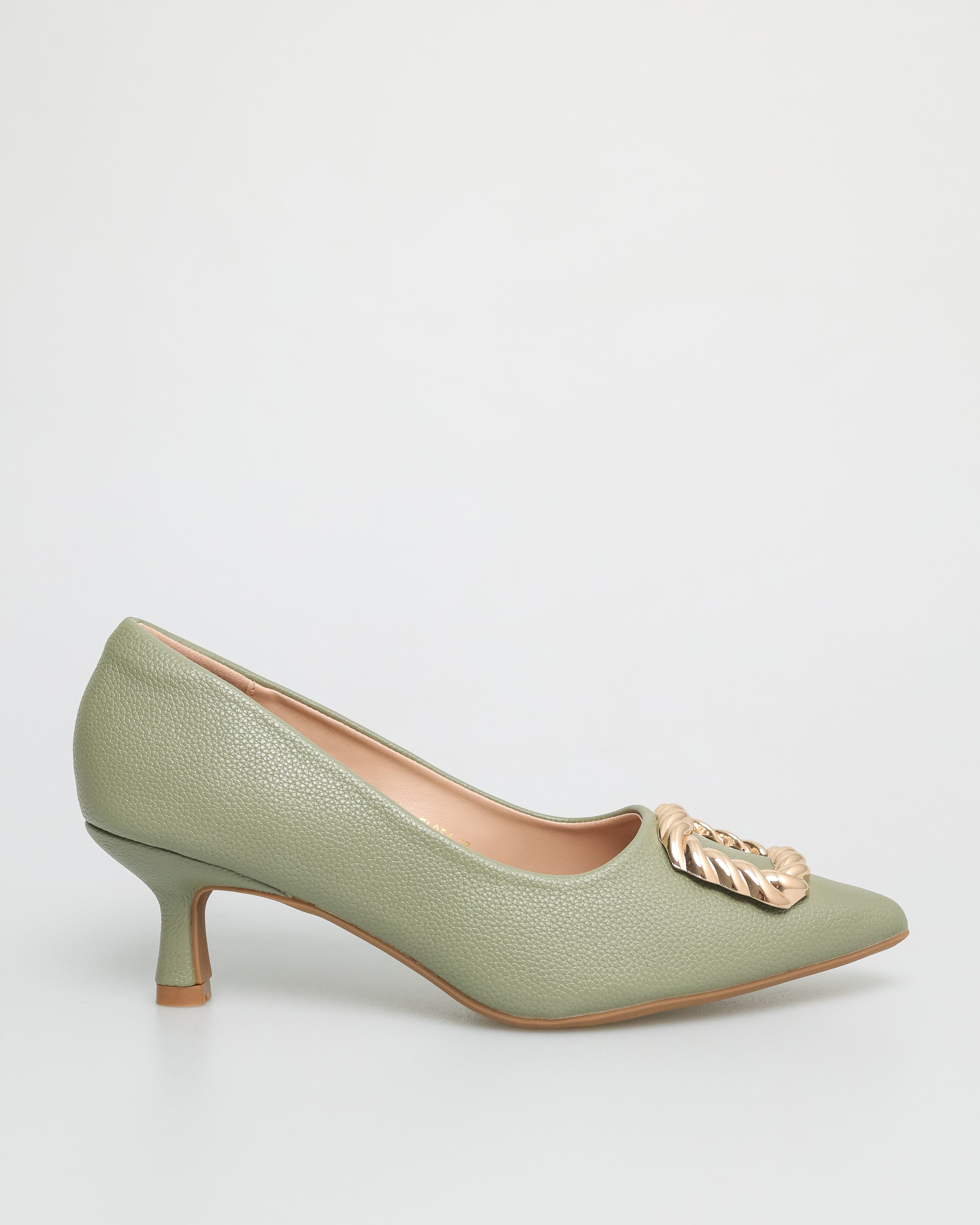 Tomaz FL051 Ladies Gold Crusted Heels (Green)