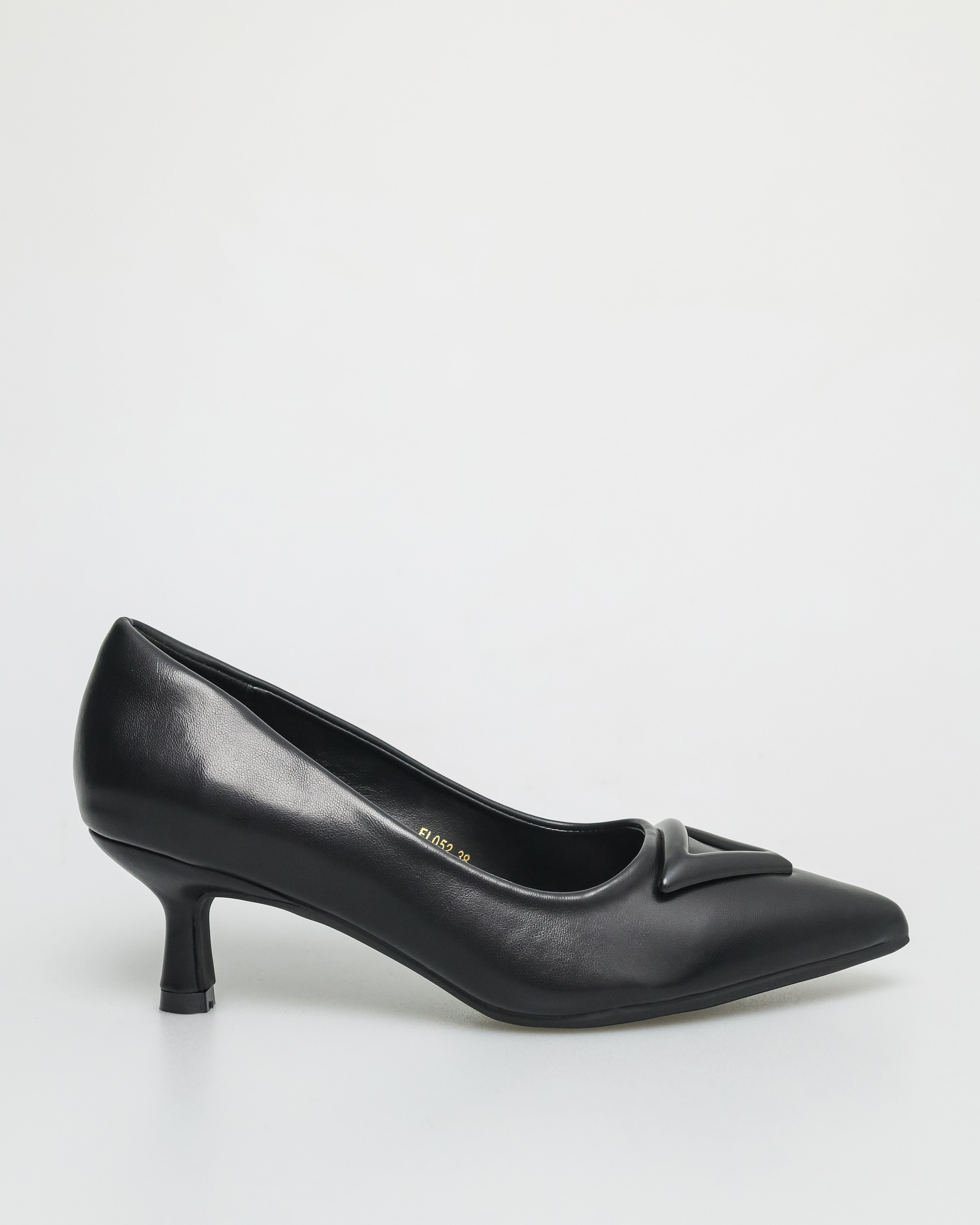 Ladies black kitten heels hotsell