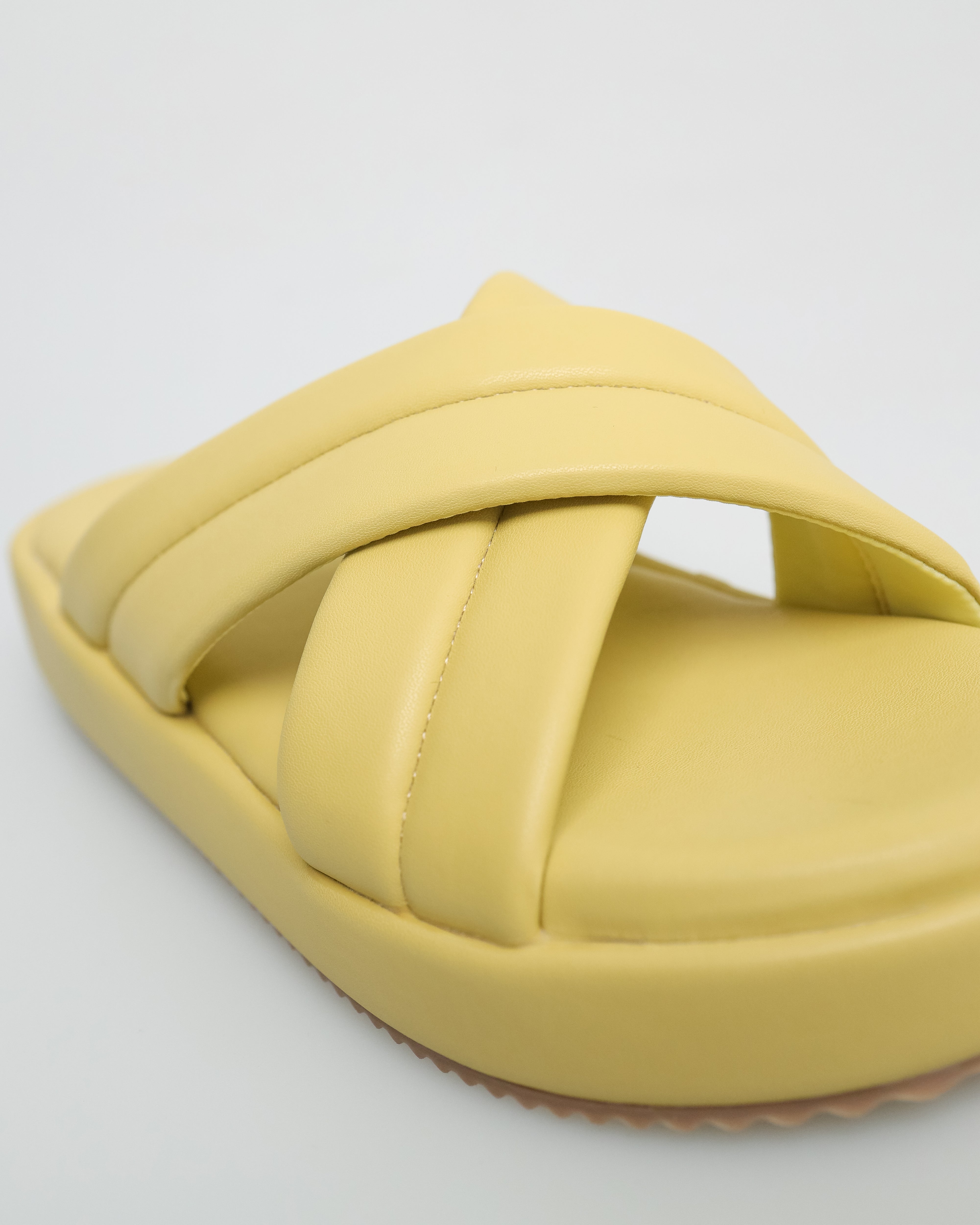 Tomaz FL058 Ladies Slide On Sandals (Yellow)