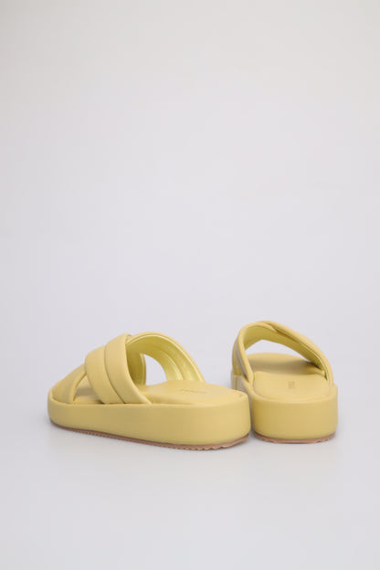 Tomaz FL058 Ladies Slide On Sandals (Yellow)