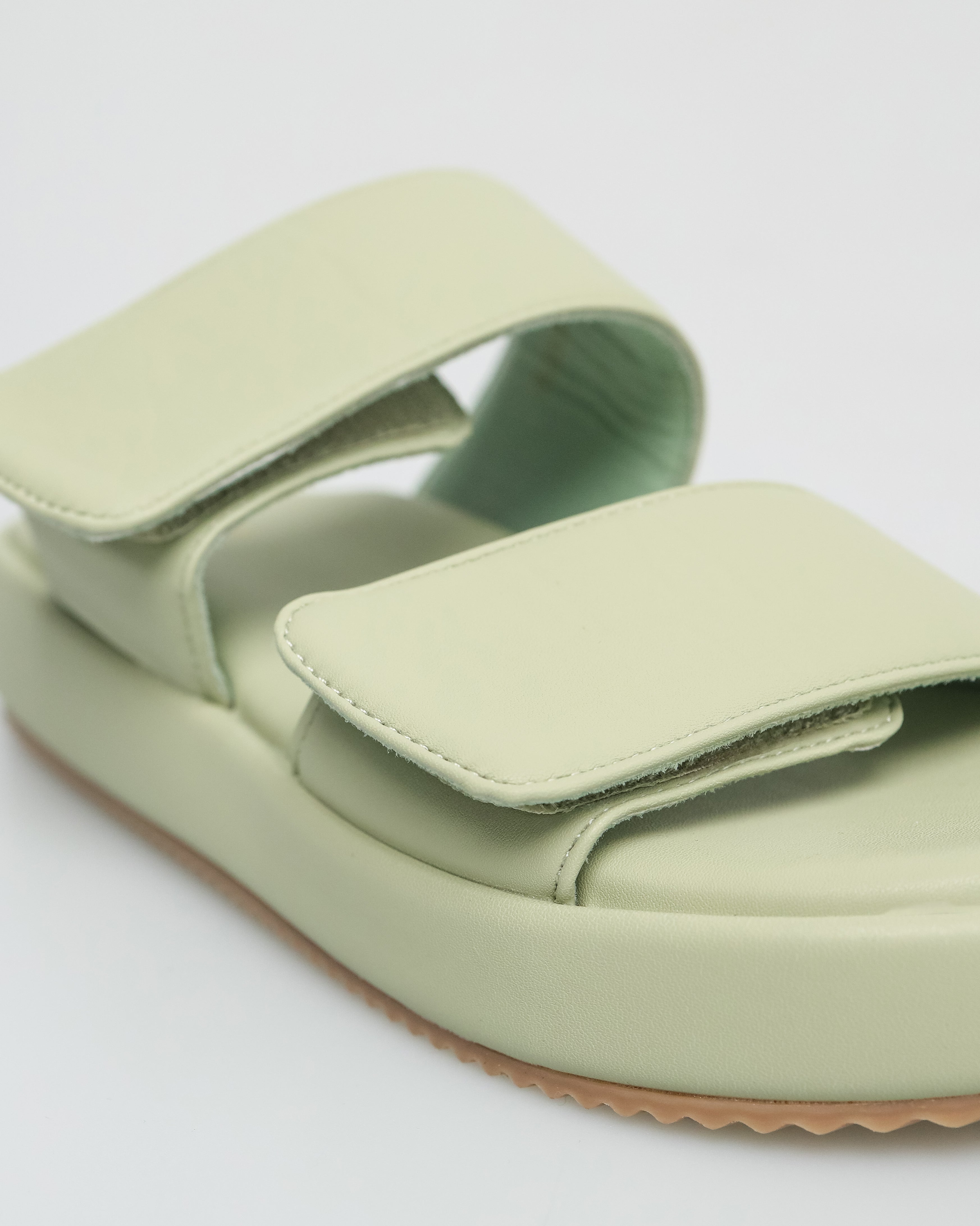 Tomaz FL059 Ladies Slide On Sandals (Green)