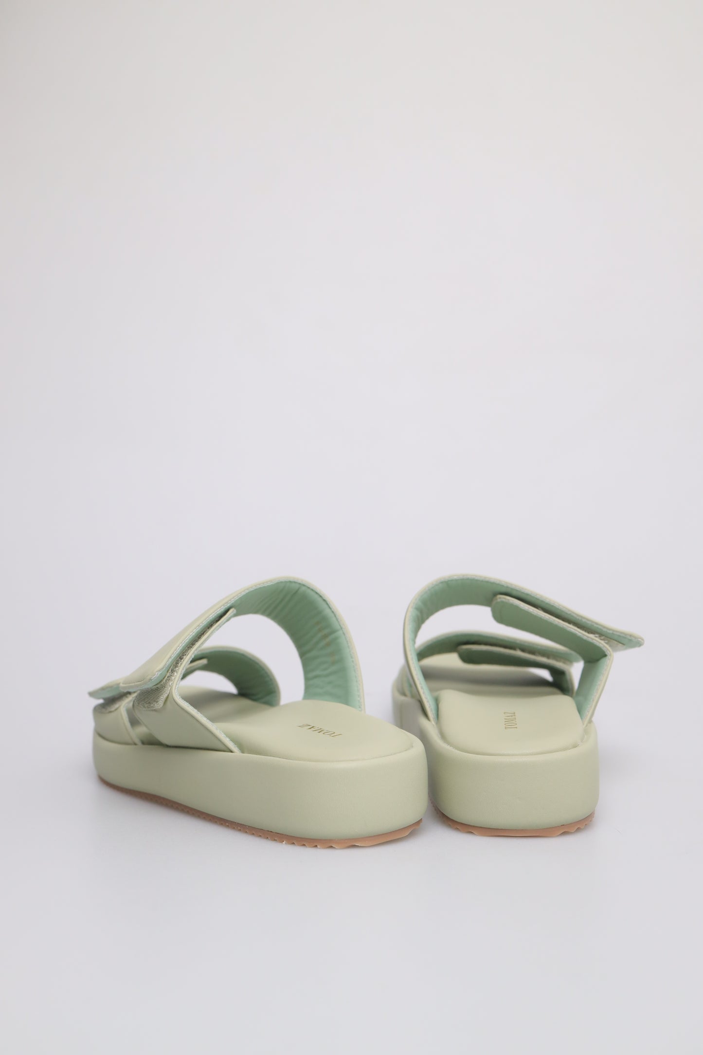 Tomaz FL059 Ladies Slide On Sandals (Green)