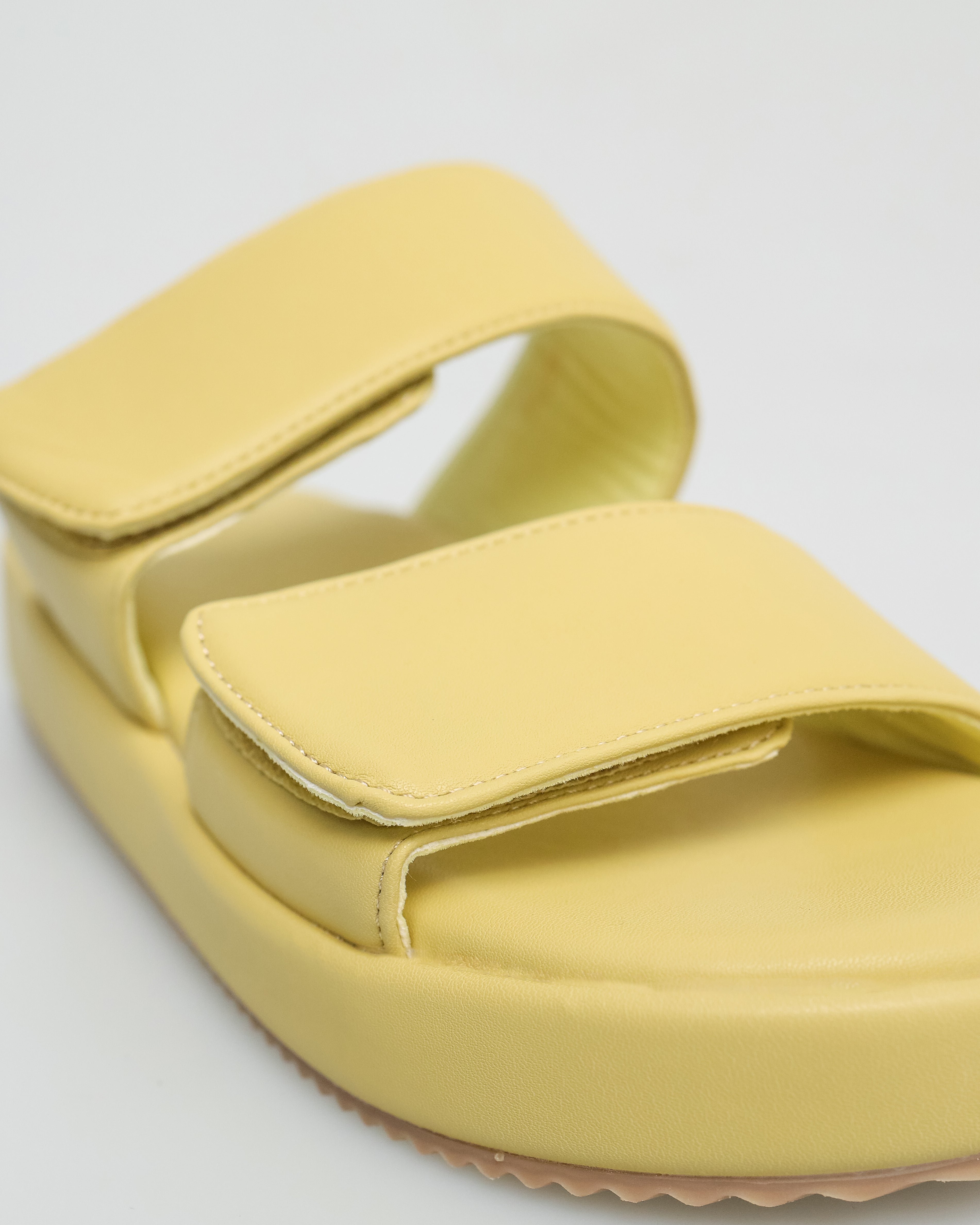 Tomaz FL059 Ladies Slide On Sandals (Yellow)