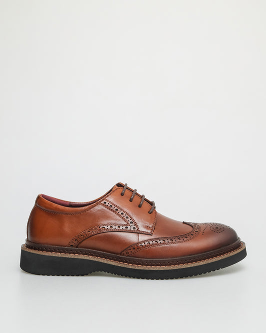 Tomaz HF078 Men's Classic Perforated Derby (Brown)