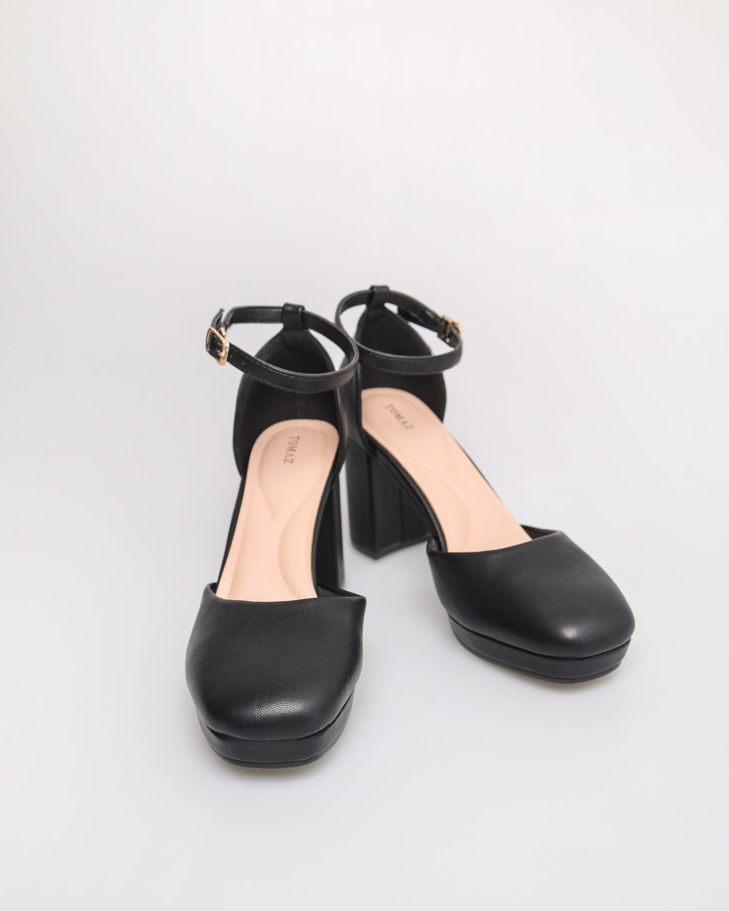 Tomaz NN301 Ladies Anklestrap Heels (Black)
