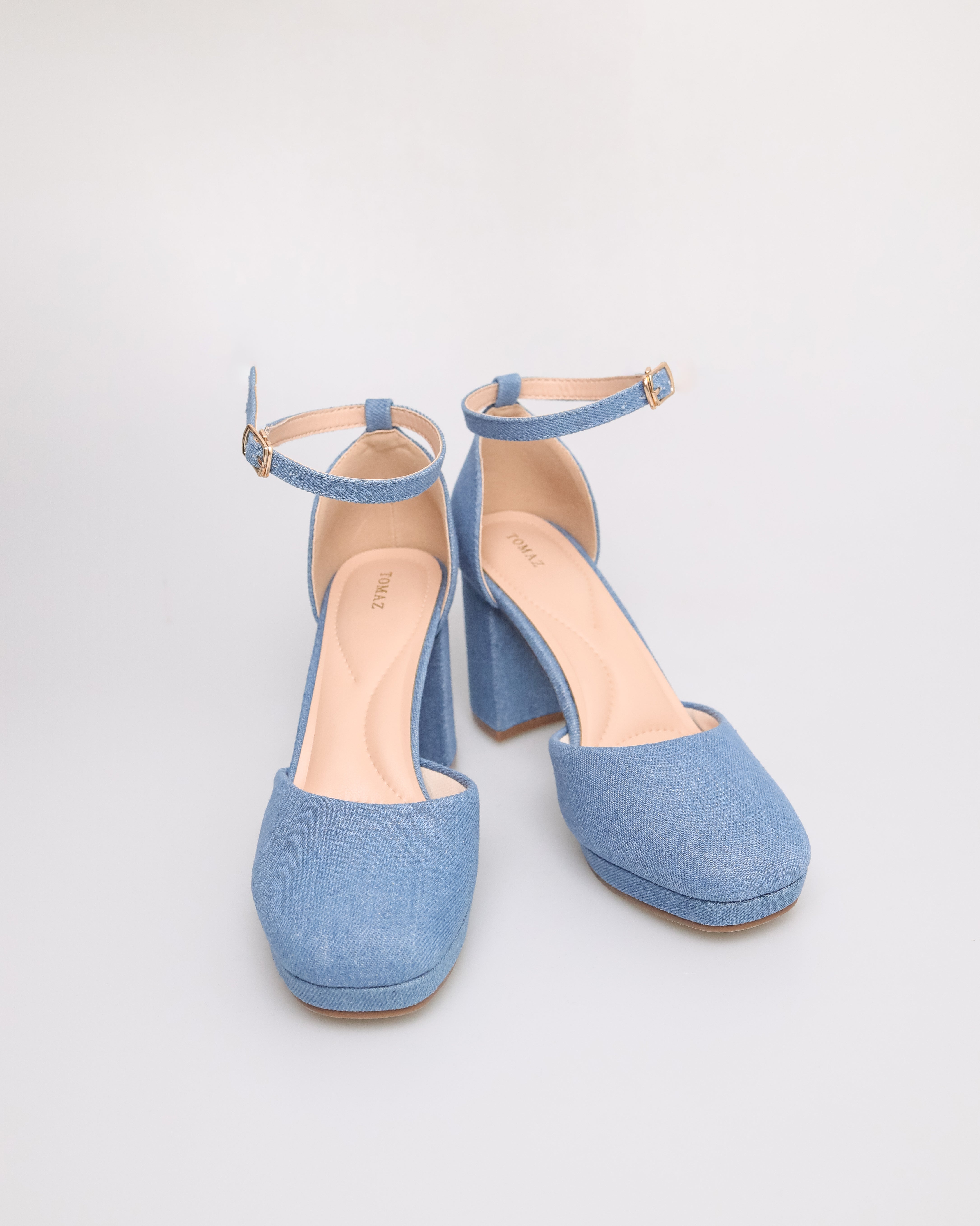 Tomaz NN301 Ladies Anklestrap Heels (Blue)