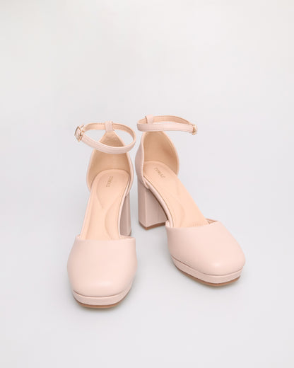 Tomaz NN301 Ladies Anklestrap Heels (Nude)