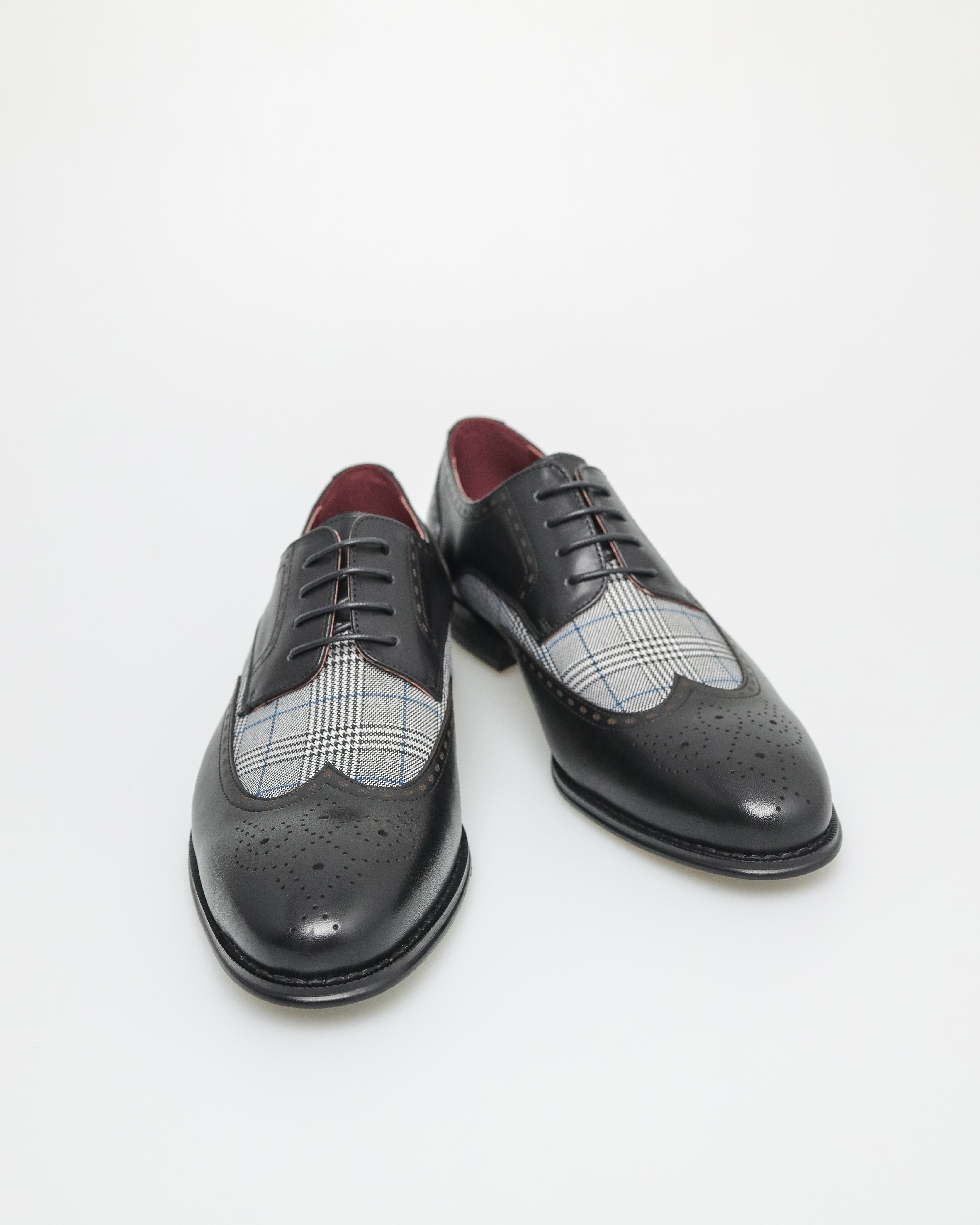 Tomaz HF081 Men's Graphite Elegance Brogue Derby (Black)