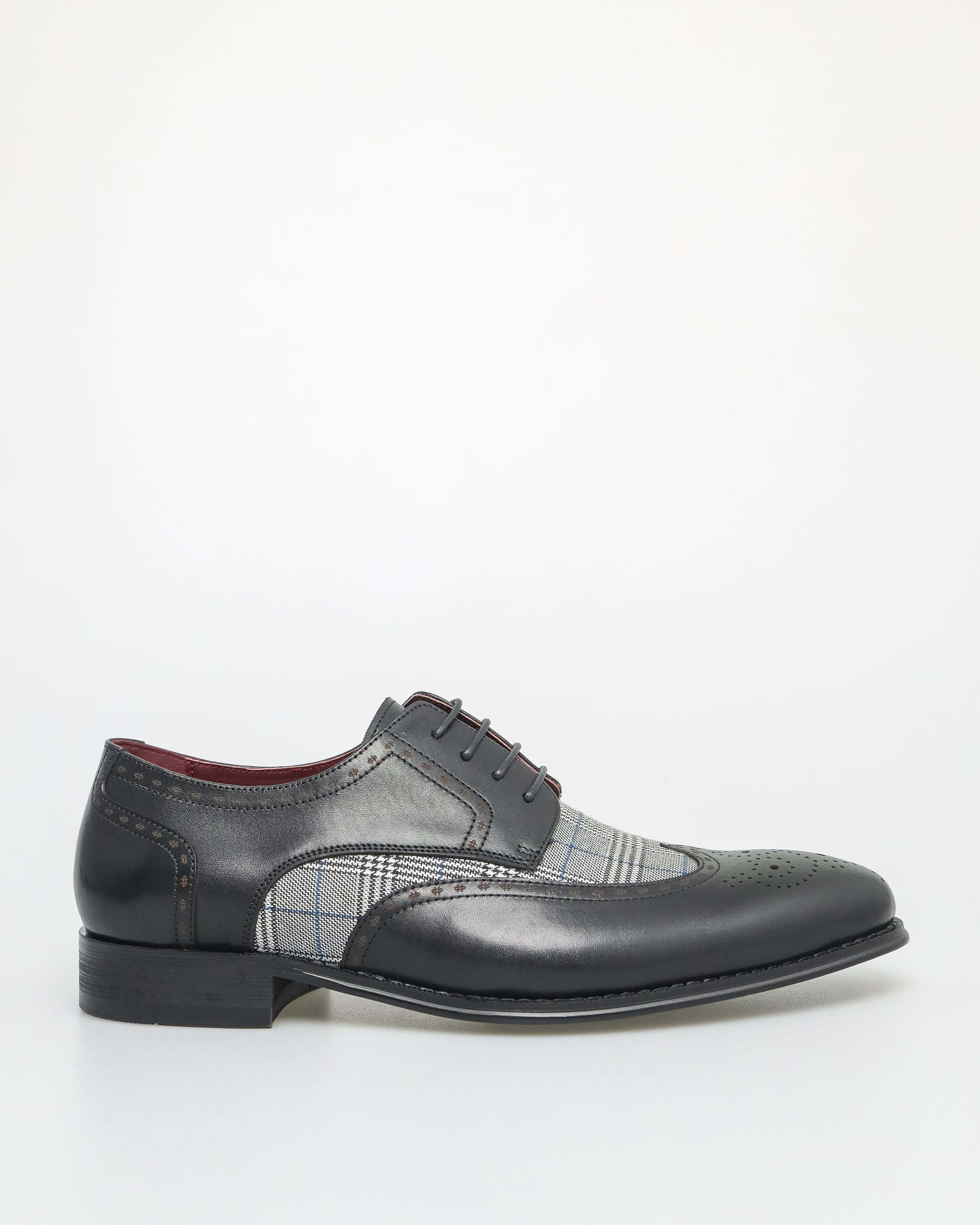 Tomaz HF081 Men's Graphite Elegance Brogue Derby (Black)