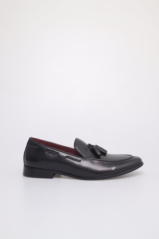Tomaz HF071 Men's Sophisticated Tassel Noir Loafer (Black)
