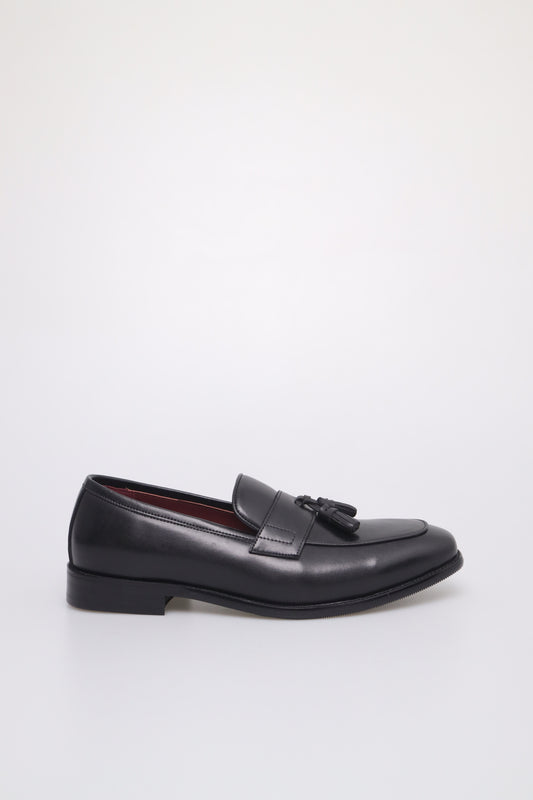 Tomaz HF070 Men's Noir Classic Tassel Loafers (Black)