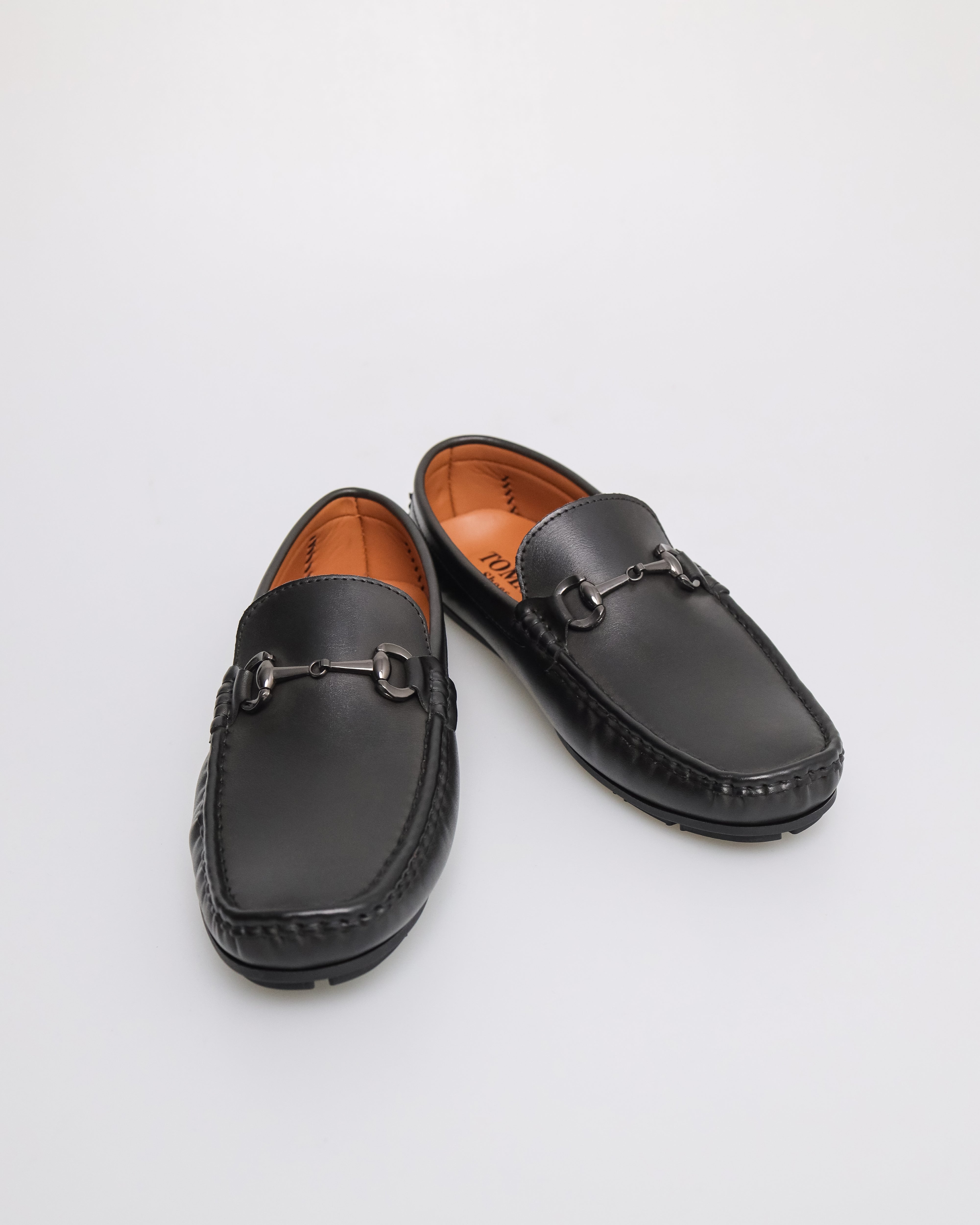 Tomaz C579 Men's ClassicCharm Buckle Moccasins (Black)