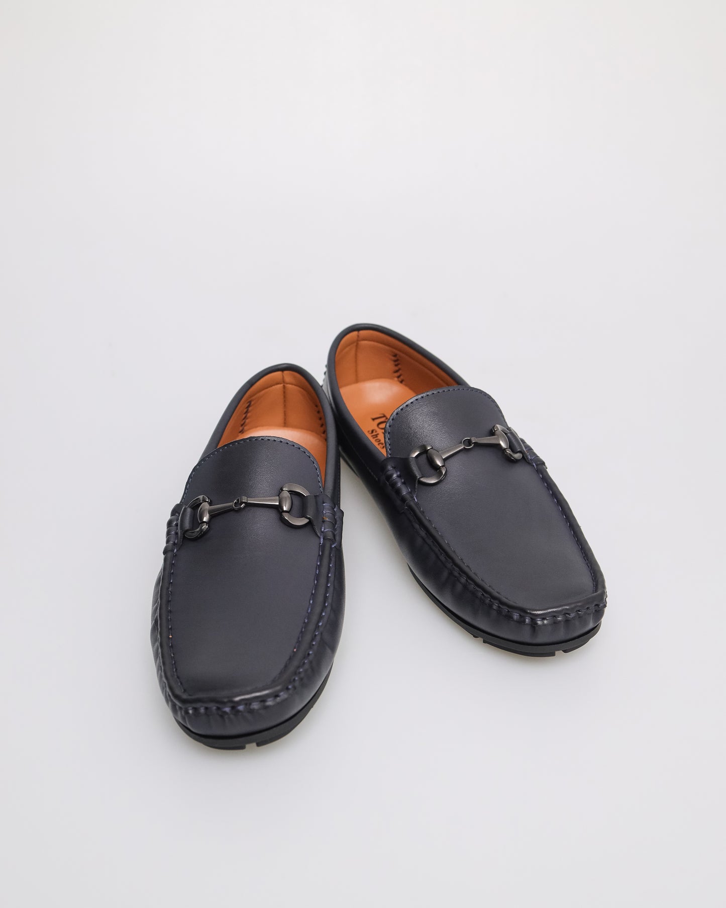 Tomaz C579 Men's ClassicCharm Buckle Moccasins (Navy)