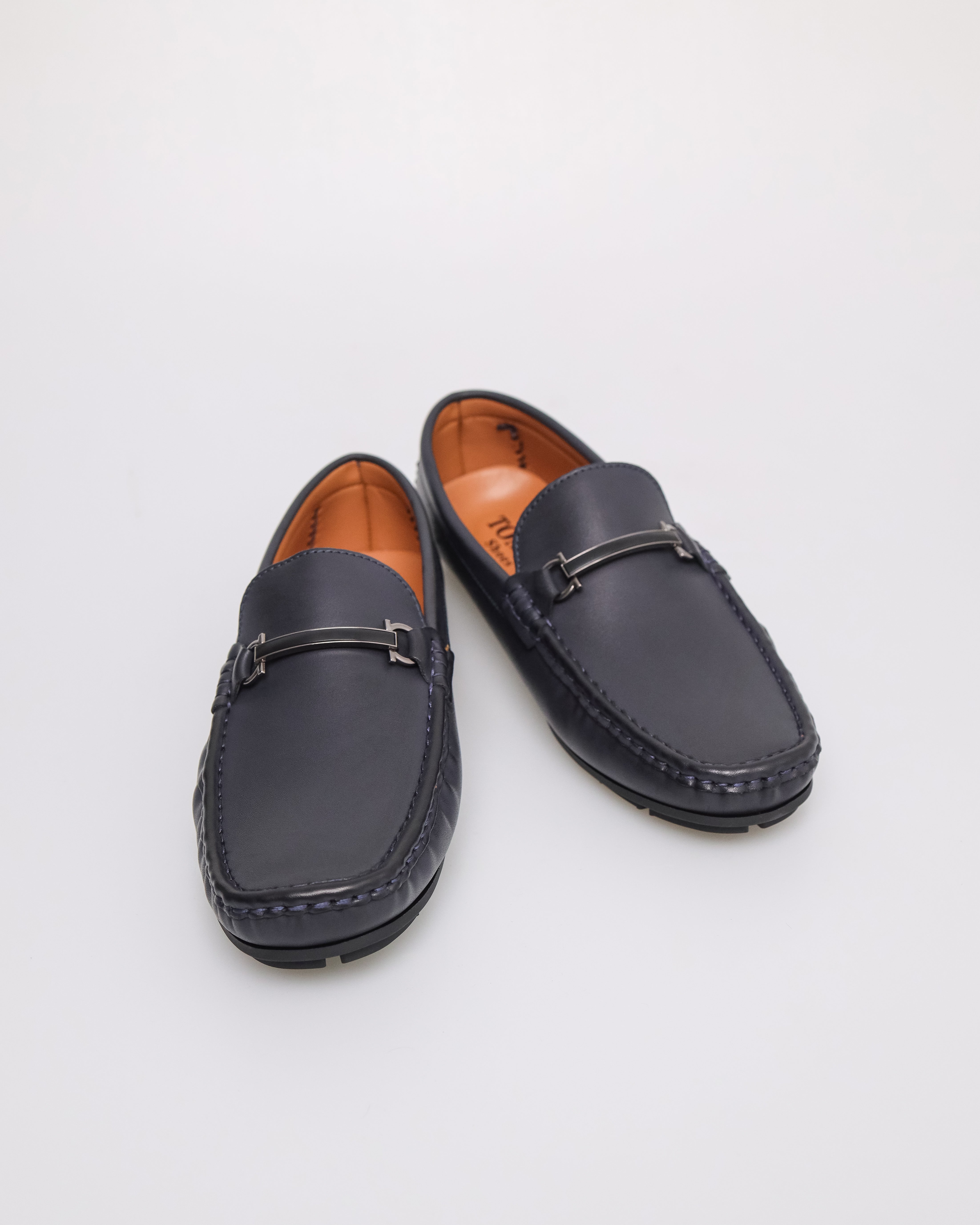 Tomaz C580 Men's Buckle Moccasins (Navy)