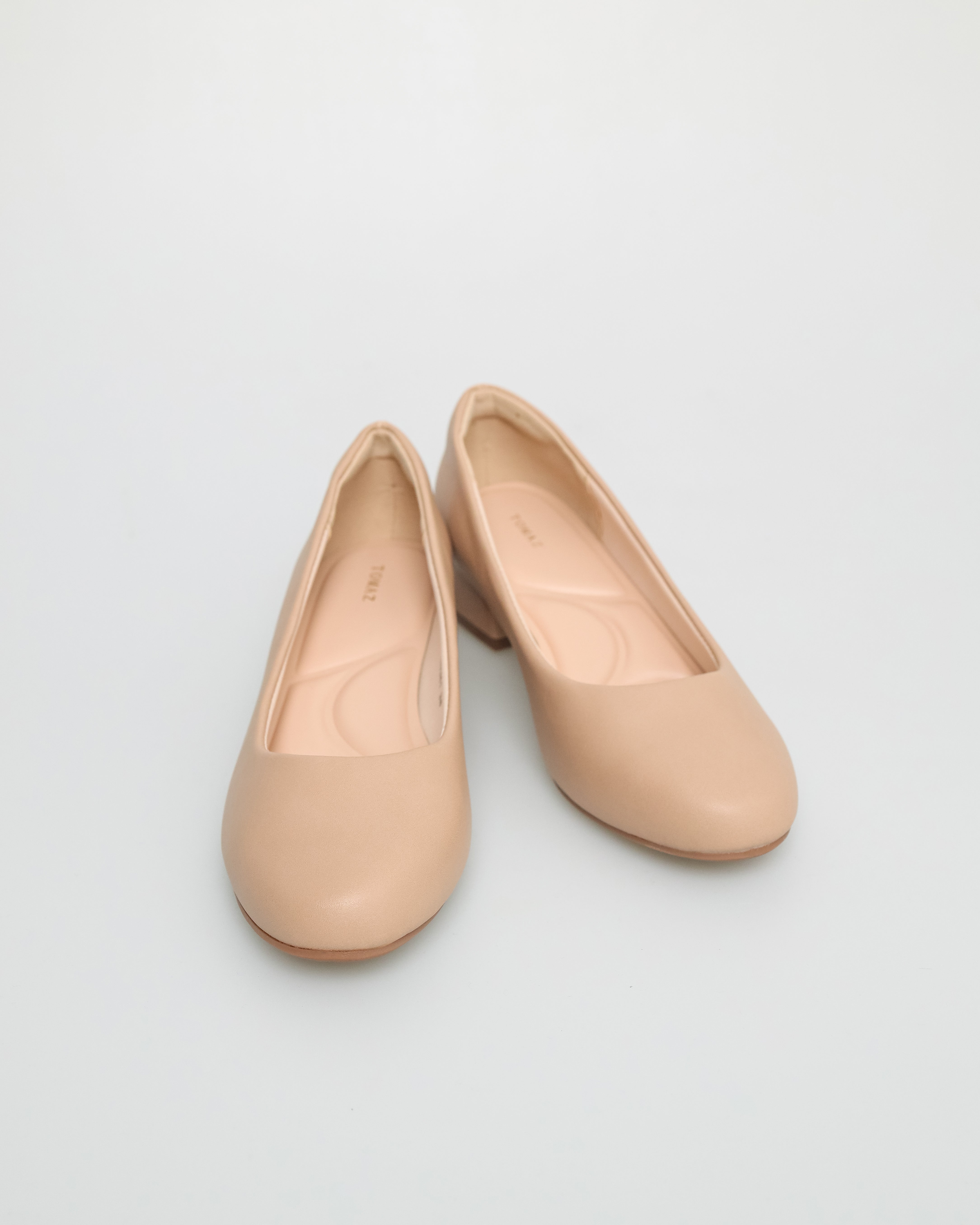 Tomaz NN341 Ladies Plain Formal Low Heels (Beige)