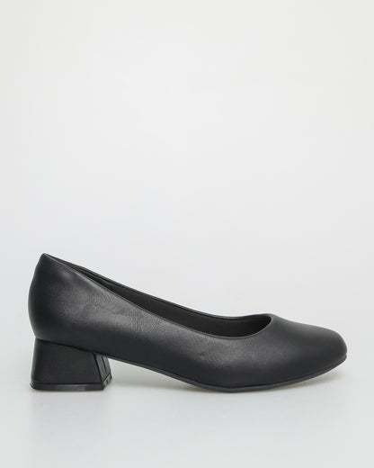 Tomaz NN341 Ladies Plain Formal Low Heels (Black)