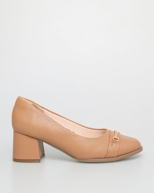 Tomaz NN304 Ladies Buckle Formal Heels (Camel)