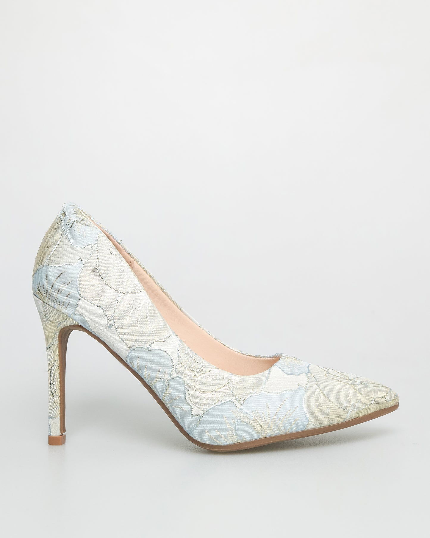 Tomaz NN340 Ladies Flower Patterned High Heels (Light Blue)