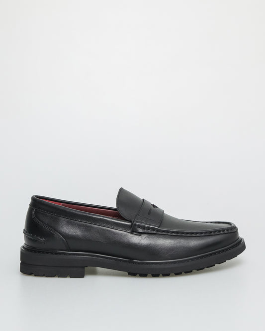 Tomaz HF088 Men's Cobblestone Classic Loafer (Black)