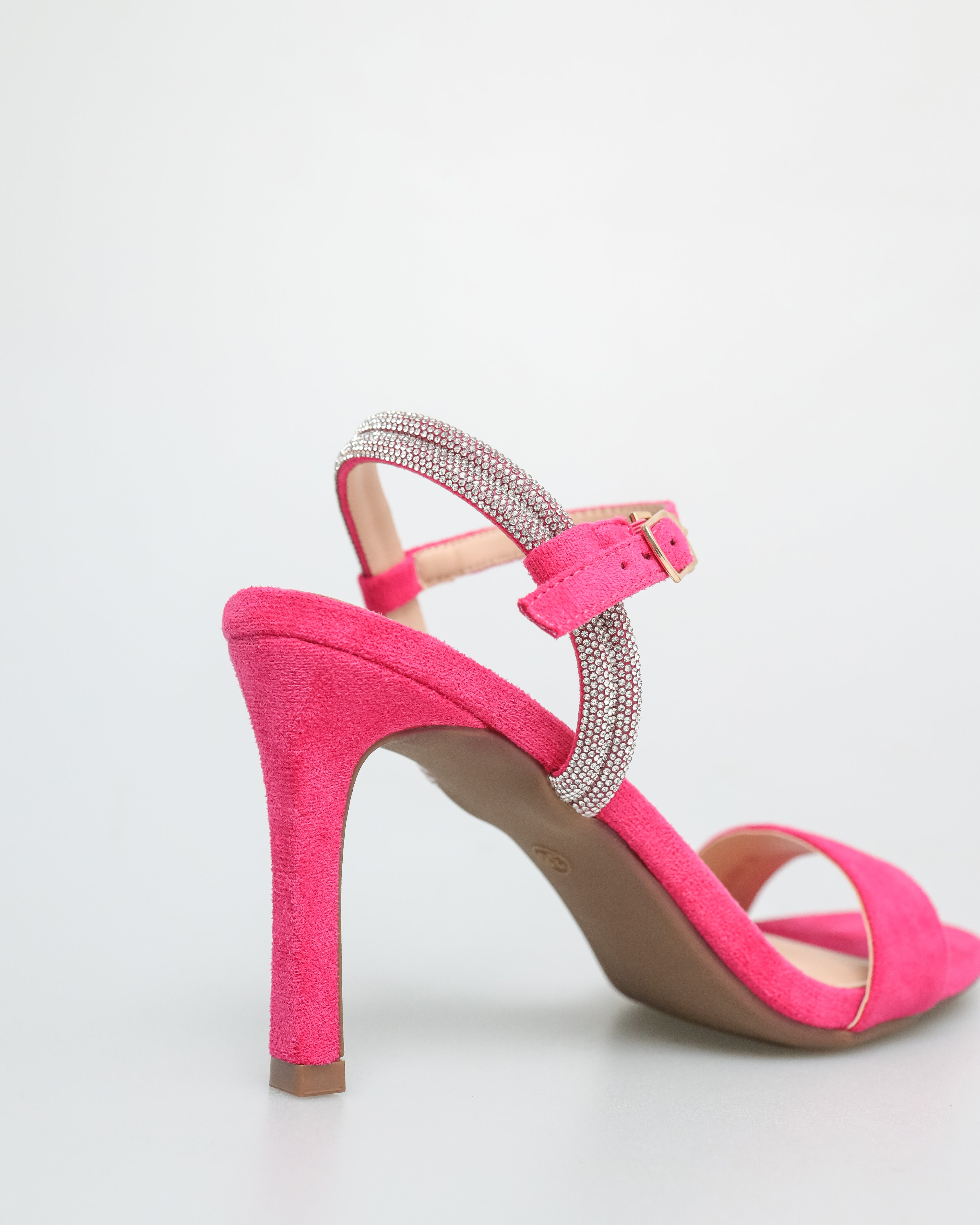 Tomaz NN299 Ladies Glitter Slingbacks Heels (Pink)