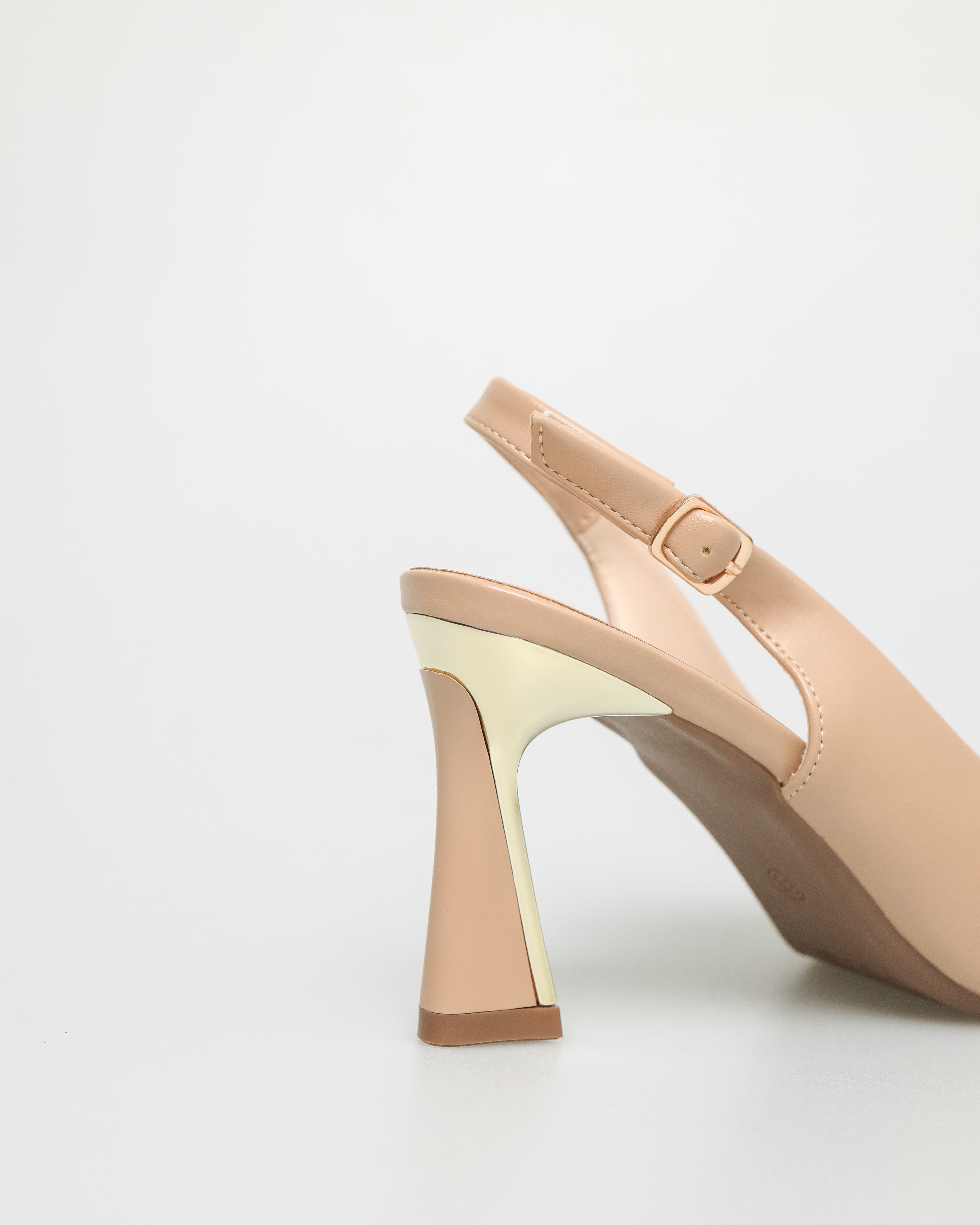 Tomaz NN322 Ladies Gold Slingback Heels (Beige)