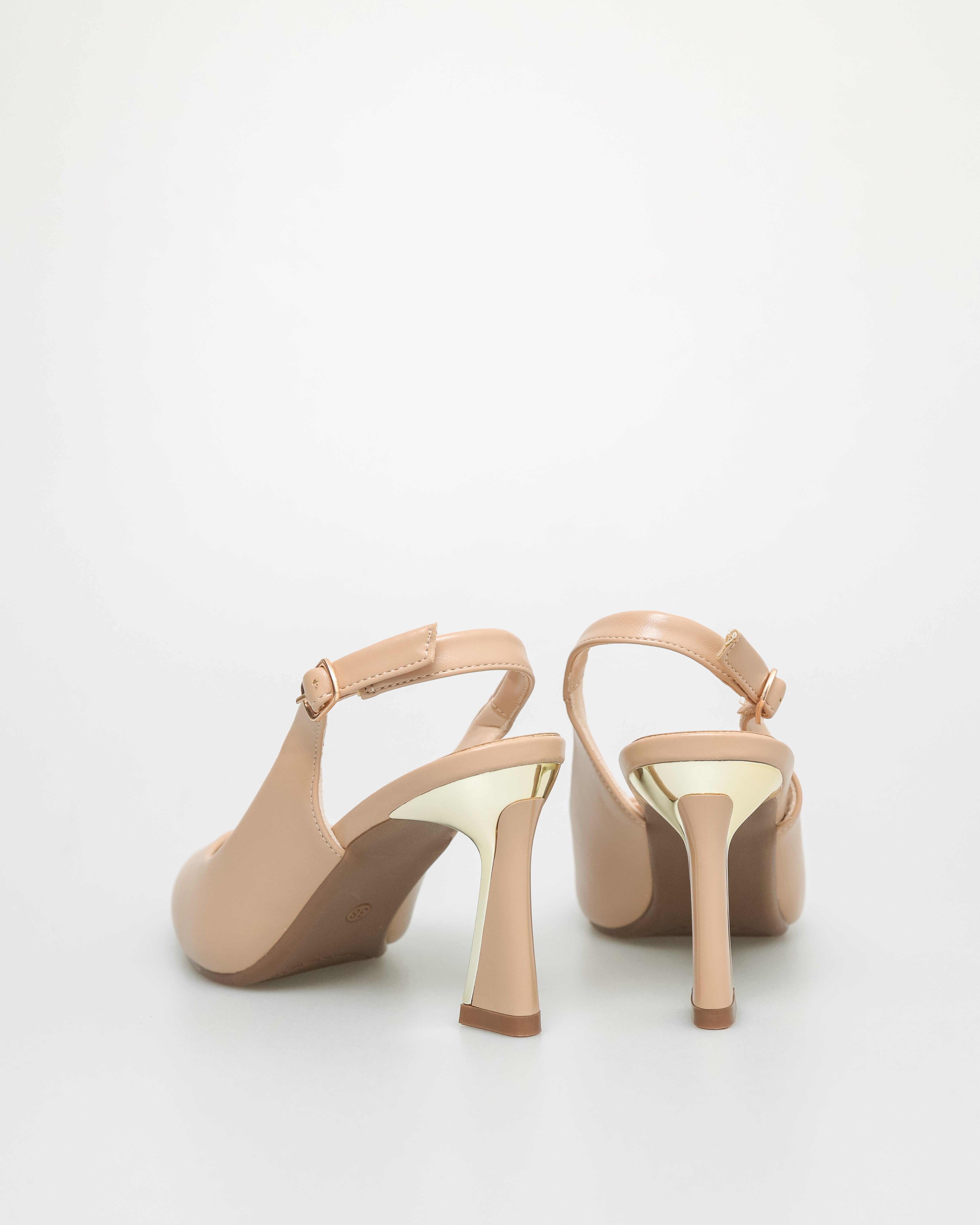 Tomaz NN322 Ladies Gold Slingback Heels (Beige)