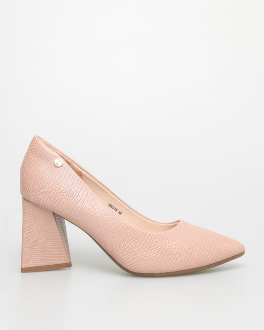 Tomaz NN318 Ladies Matte Block Heels (Pink)