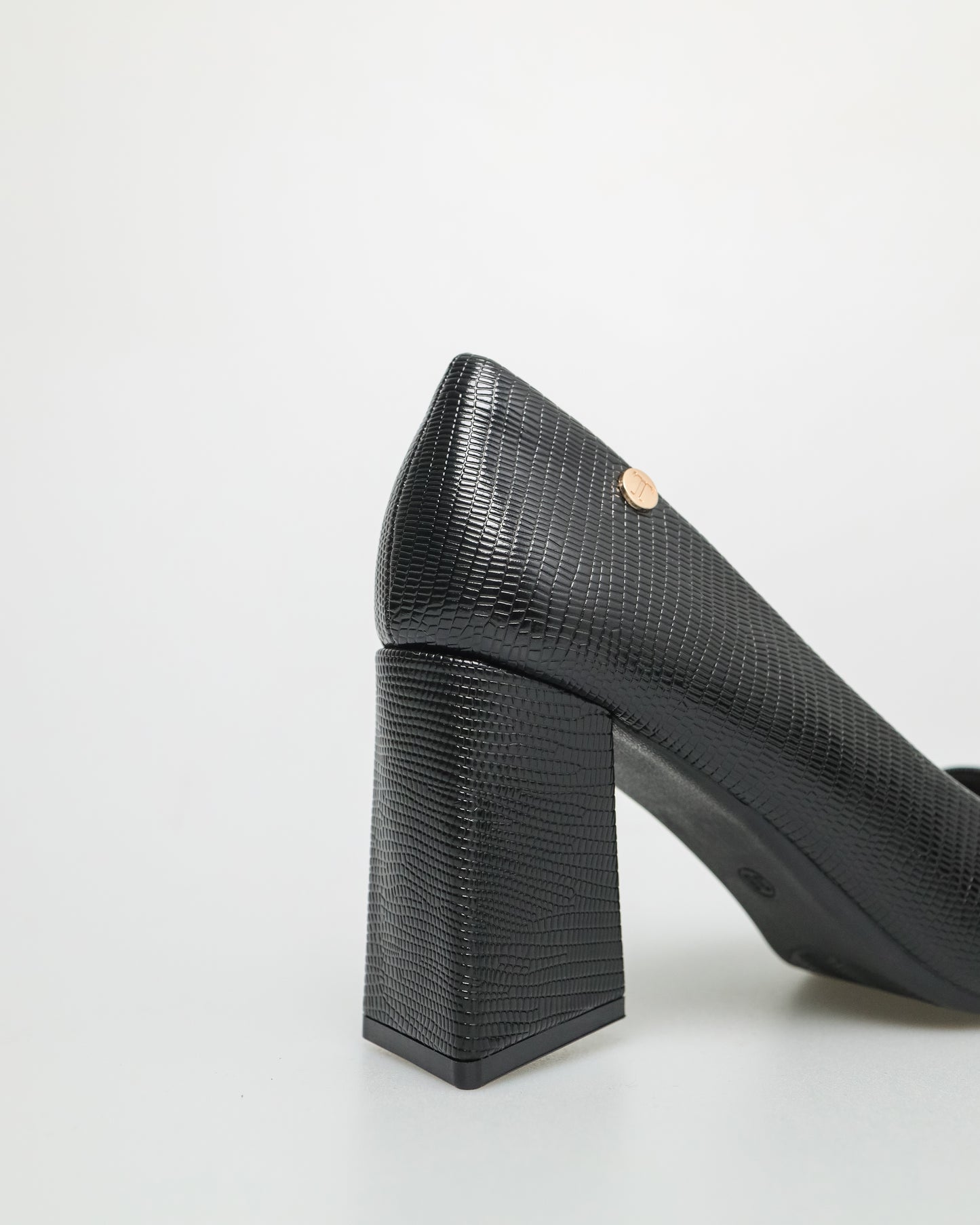 Tomaz NN318 Ladies Matte Block Heels (Black)