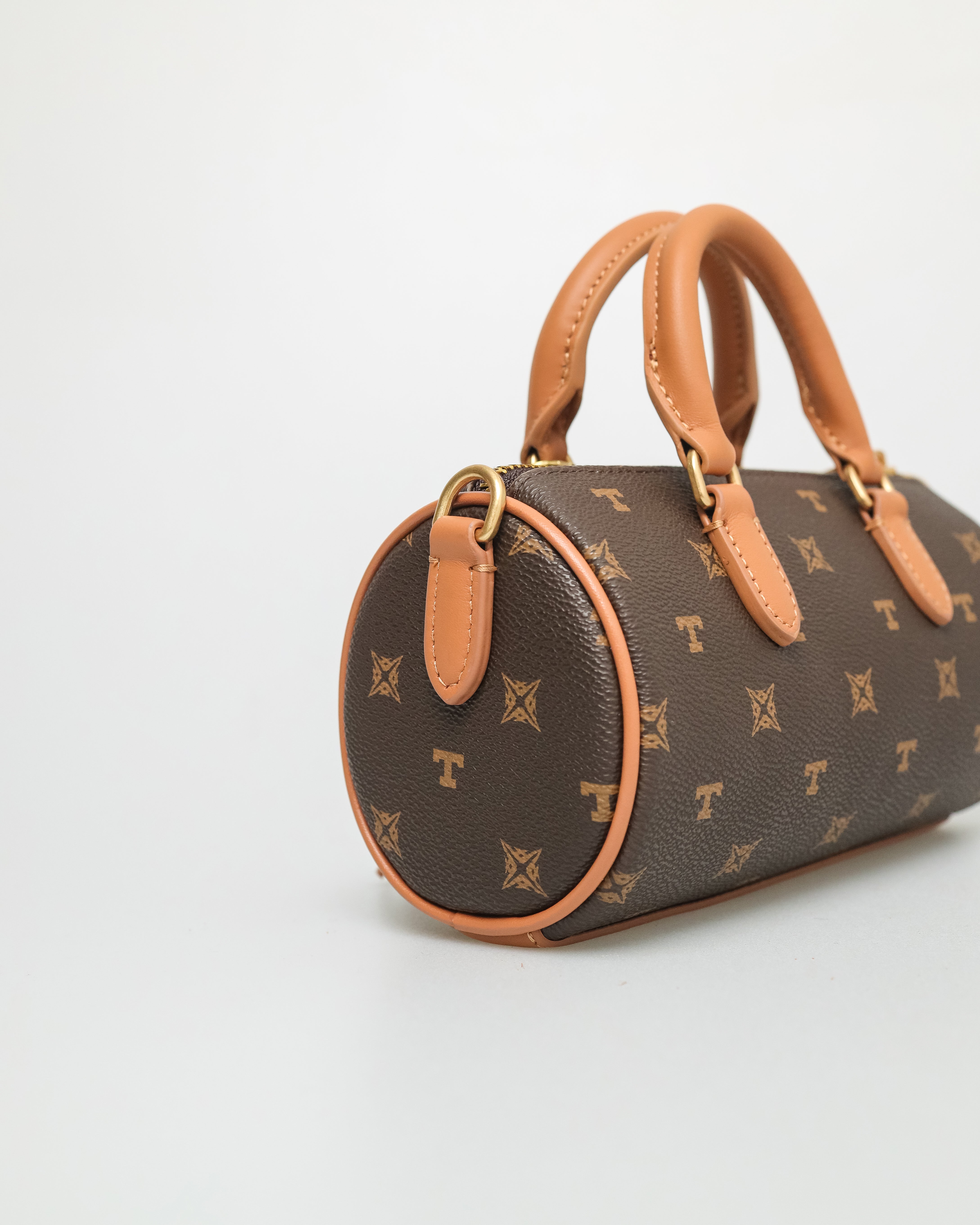 Tomaz BL248 Ladies Monogram Barrel Bag (Brown/Tan)