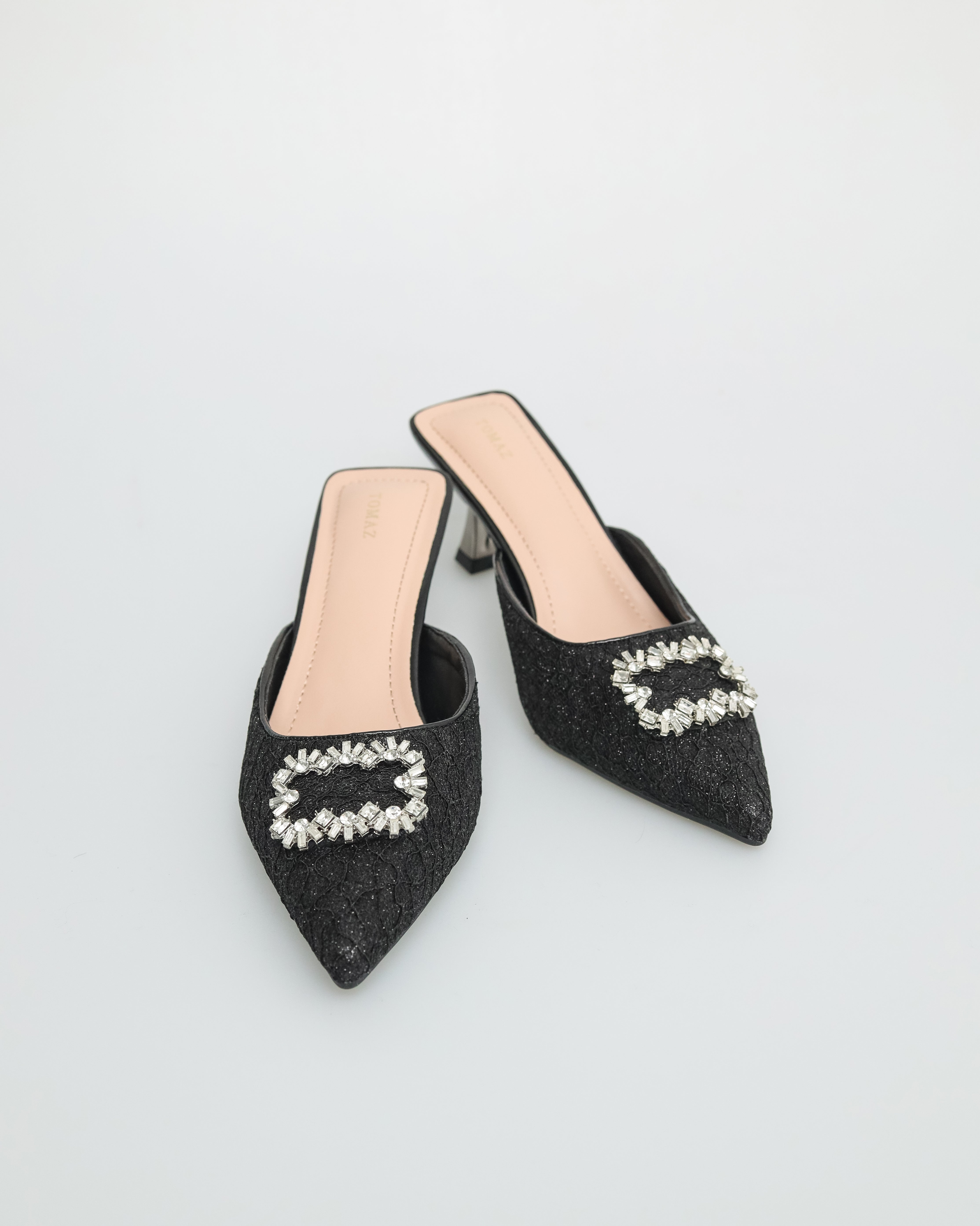 Tumit Permata Runcing Wanita Tomaz NN308 (Hitam) 