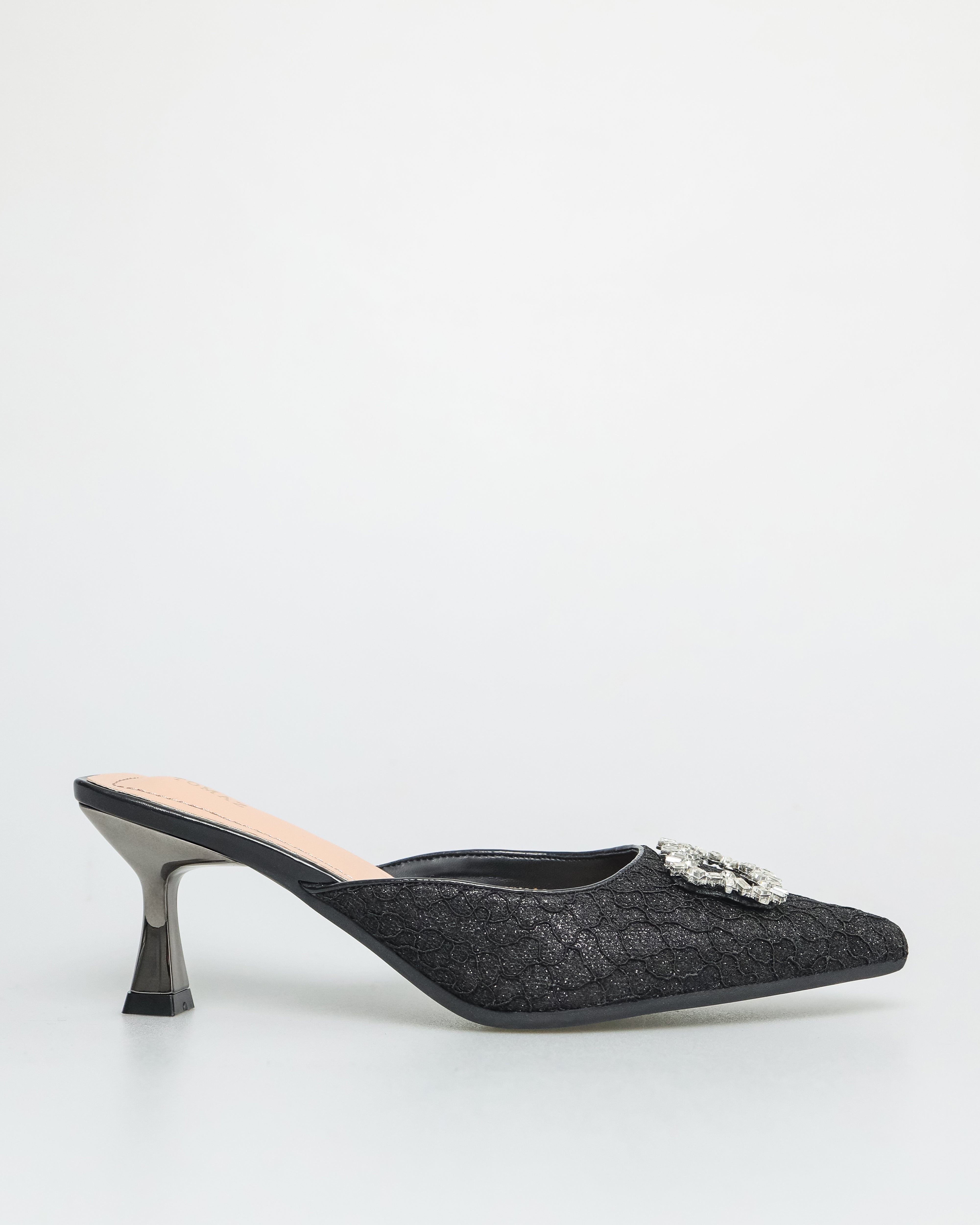 Tumit Permata Runcing Wanita Tomaz NN308 (Hitam) 