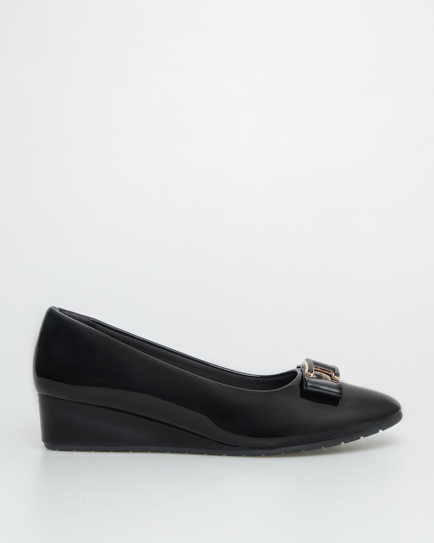 Tomaz NN275 Ladies Ribbon Wedges (Black)