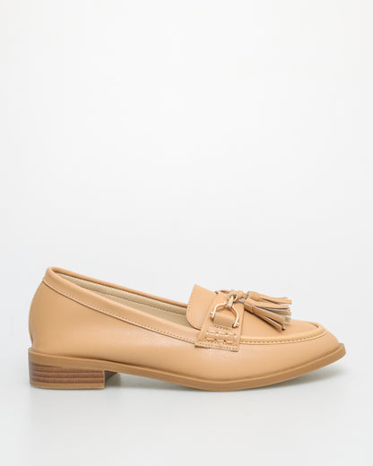 Tomaz FL062 Ladies Tassel Loafers (Tan)