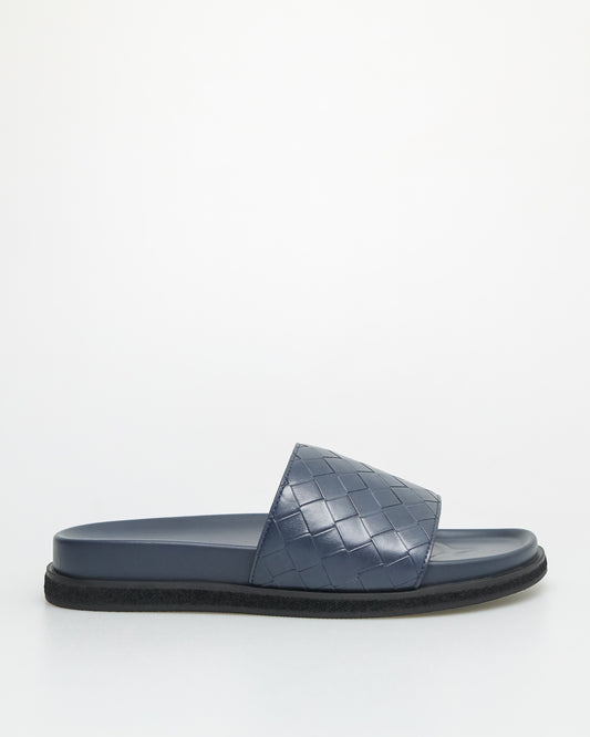 Tomaz C651 Men's Quilted Slide Sandal (Navy)