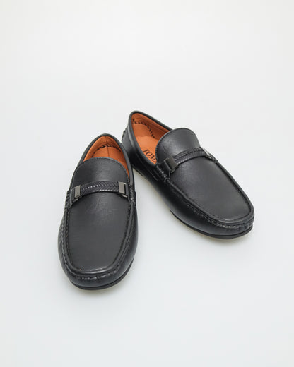 Tomaz C495 Men's Buckle Moccasins (Black)